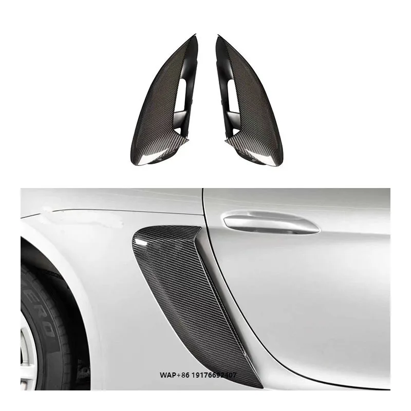

Yaochi Dry Carbon Fiber for 718 982 981 Cayman Boxster New Spoiler Grille Ventilation Duct Side Bolt-On Universal Fitment
