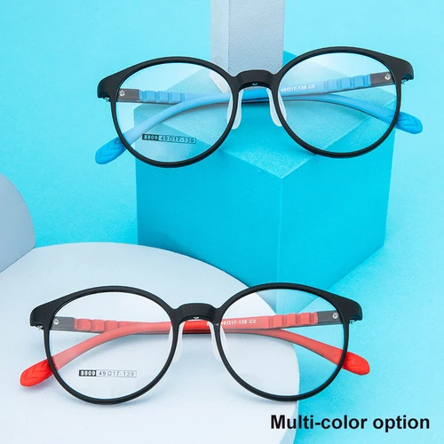 Imagen 2 del producto Gafas de silicona ultraligeras para niños, lentes antiluz azul, miopía, hipermetropía, prescripción personalizable 8809