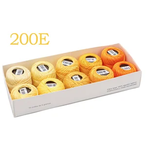 Amohilos Ukuran 8 Mercerized Benang Mutiara Katun Mesir 10 Koleksi Aneka Warna 5 Gram Bola 40 Meter Tersedia 20 Set 10 penjualan terbaik benang 8 lapis - №