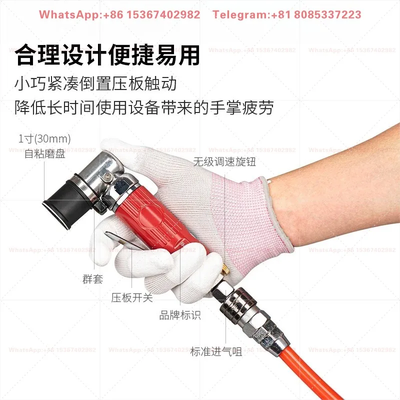 1 inch pneumatic grinding industrial grade point mill small polishing finger mill B9217