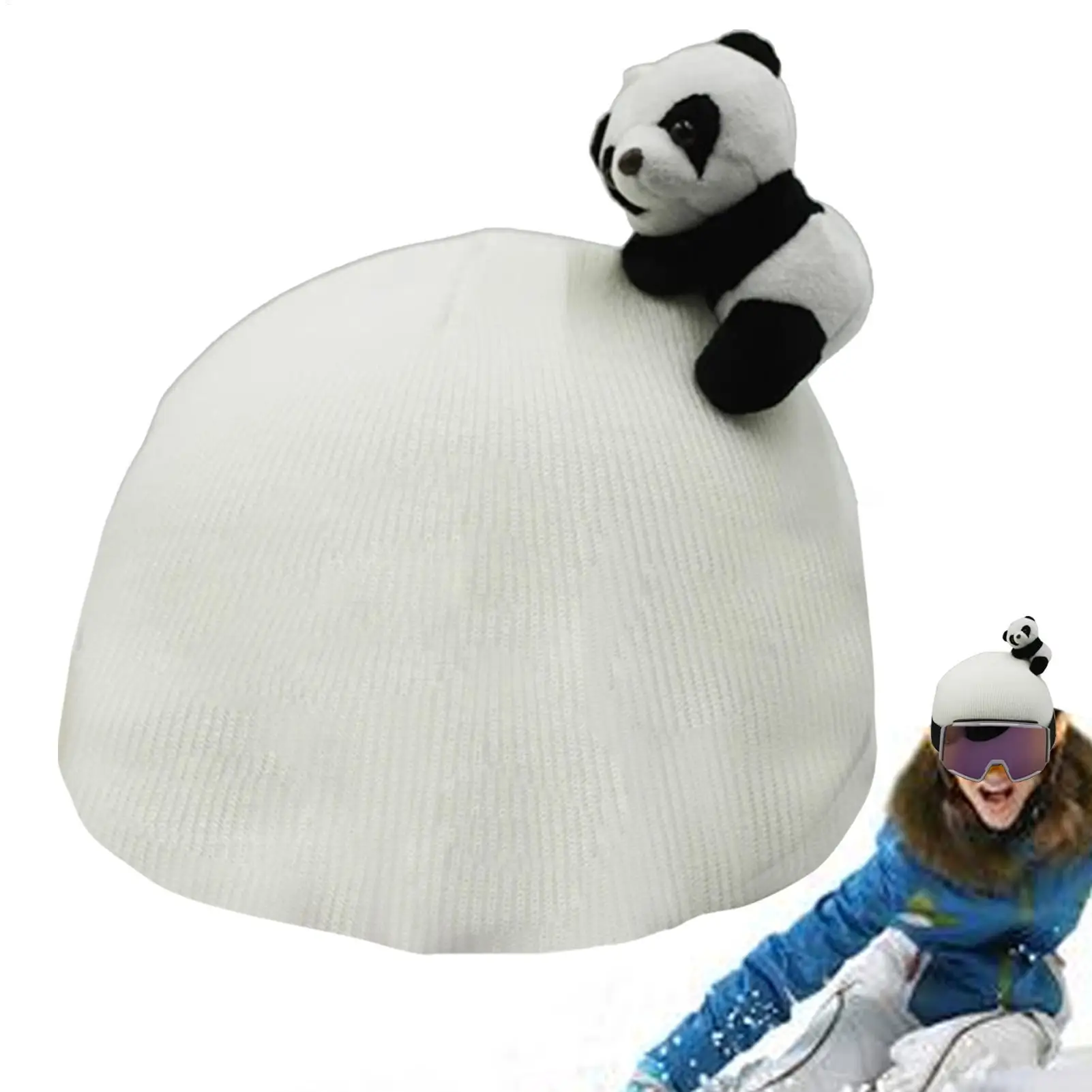 

Cute Warm Helmet Cover Thick Fleece Liner for Ski, Snowboard, Motorcycle & Skateboard Helmets, Unisex for Adults/Kids