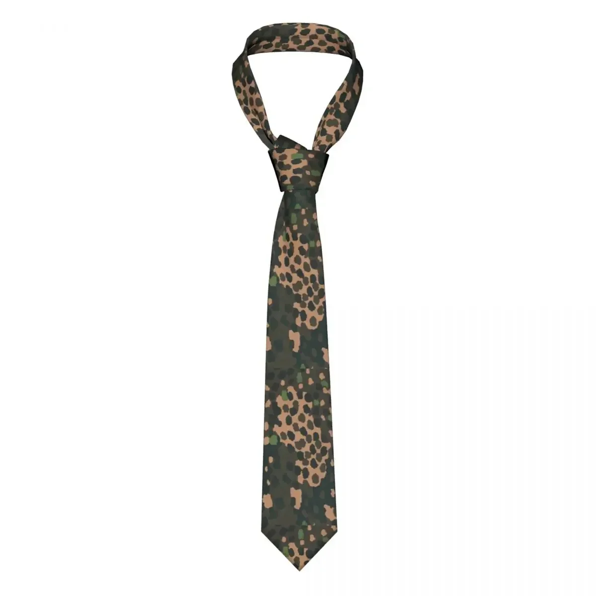 

Pea Dot Camo Neckties Casual Polyester 8 cm Wide Neck Tie for Men Daily Wear Cravat Wedding Accessories Office