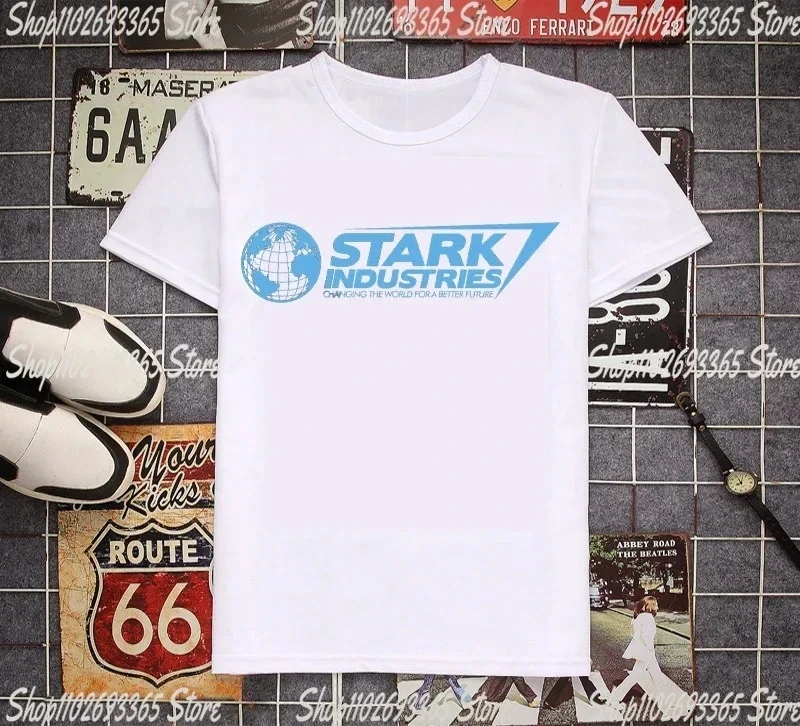 Stark Industries Men's T-shirt Men's T-shirt Summer Printed Fashion Top Cool Casual Pride T-shirt Men's and Women's Suitable