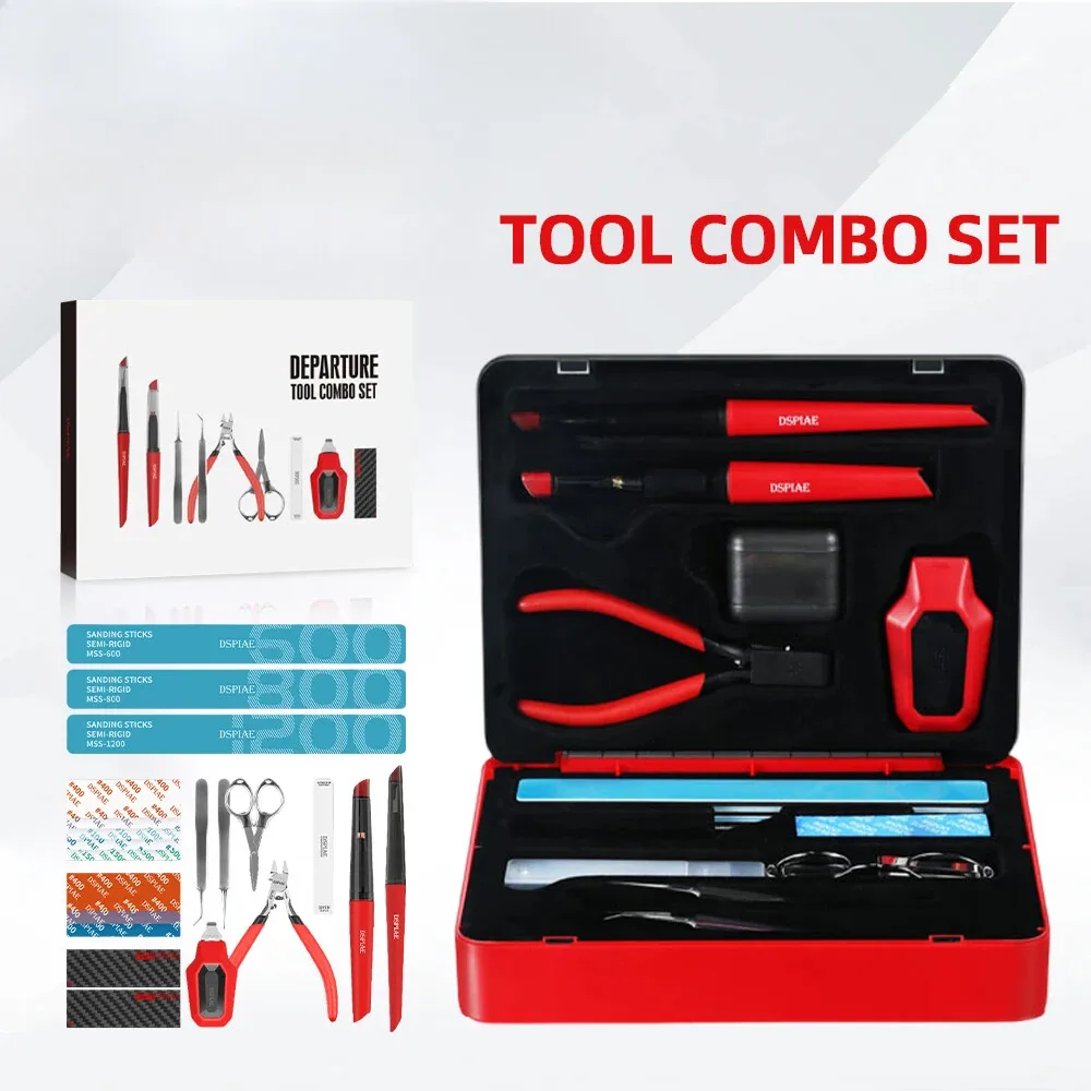 Combo Multifunctional Model Tools Assembly Handmade Scissors Sandpaper Tweezers