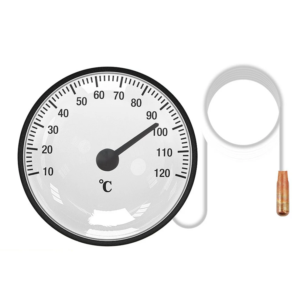 Dial Thermometer Thermometer With 1.4m Capillary Tube -40~+40℃/10-120℃ No Batteries Required Large Dial Display