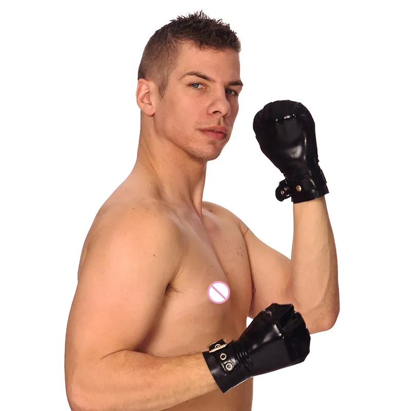 Handmade Sexy Lingerie Black Boxing Latex Adjust Wrist strap Wristband Bracelet Gloves Mitten Customize Size Color
