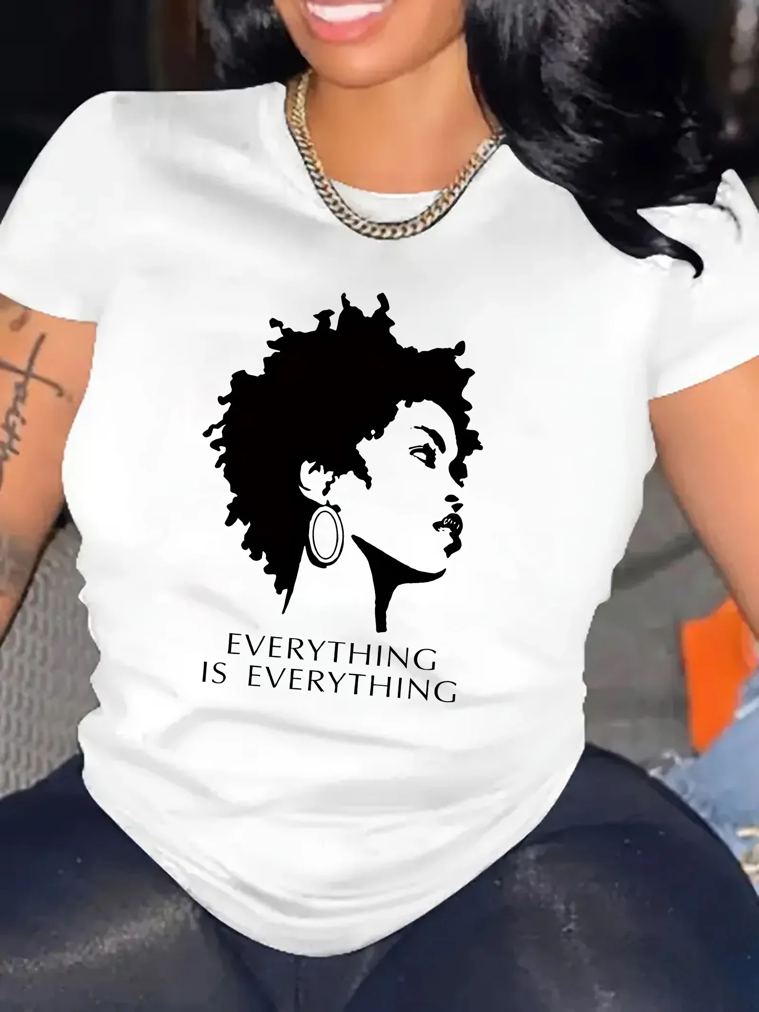 

Fashion Women, Graphic Printing Summer, Autumn and Winter Pure Cotton Men's and Women's T-shirts, Short Sleeves, Luxury Outdoor