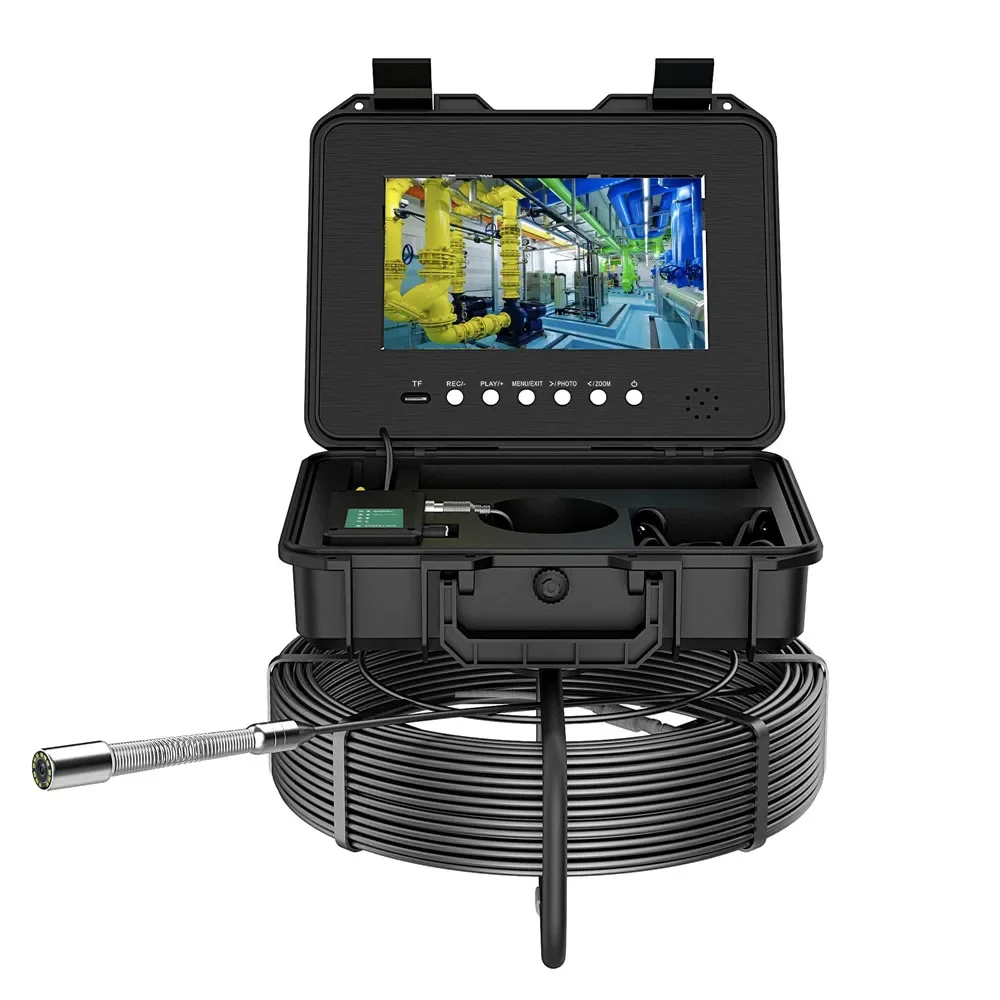

wholesale price 20M-70M 10.1" IPS Pipe Sewer Drain Inspection Camera Endoscope 1080P Screen Video+Audio Recording sewer camera