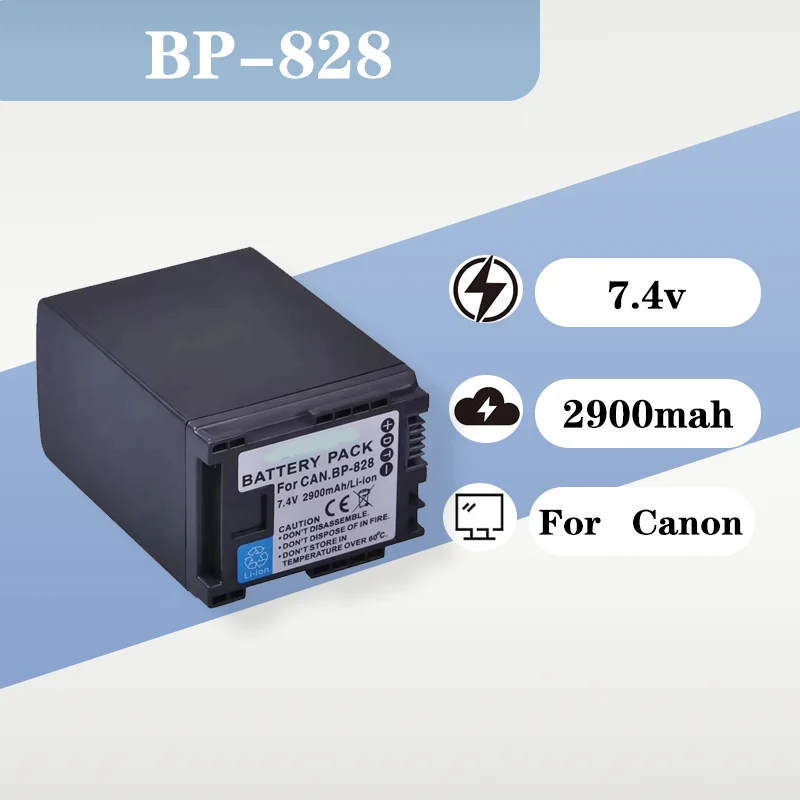 

7.4V 2900mAh Replacement Battery BP-828 For Canon HF M300 M30 G30 G10 M40 Video Camera