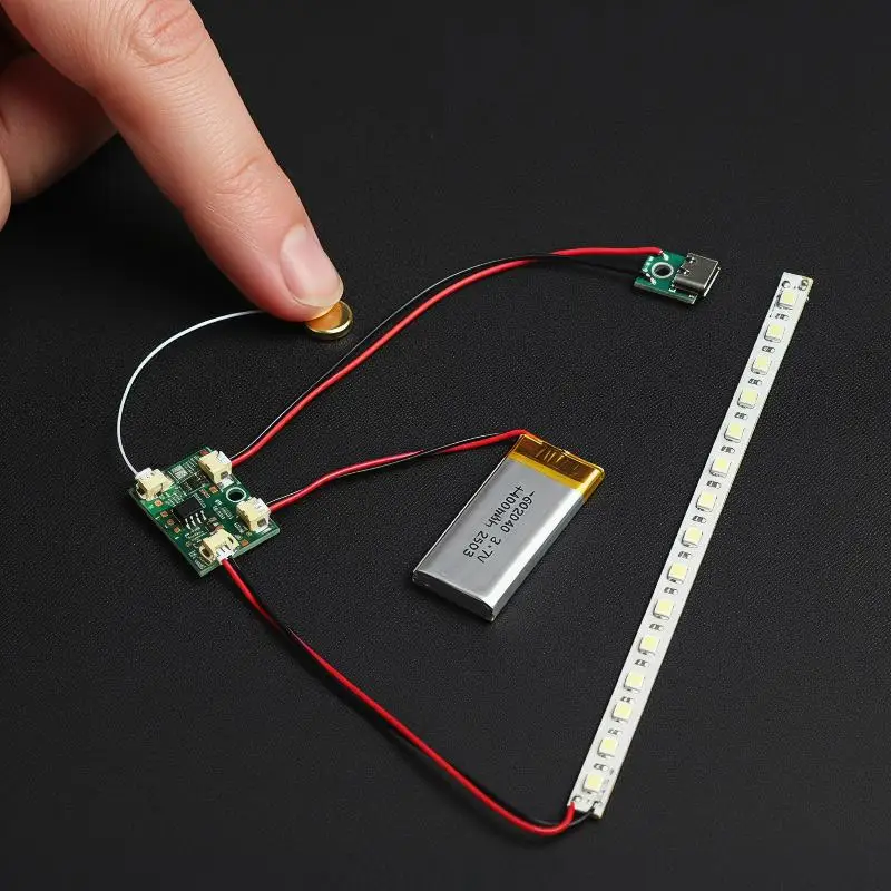 User-Friendly Rechargeable LED Touch Switch 4Pcs Module PCB 5V 2A for Quick Installation