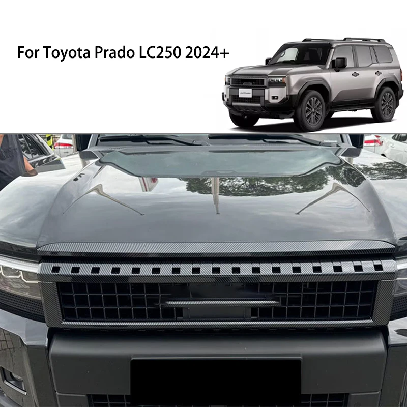 

Для Toyota Prado LC250 2024 + передняя решетка, декоративная рамка, задняя накладка, передний капот, черненая отделка, модификация, аксессуары