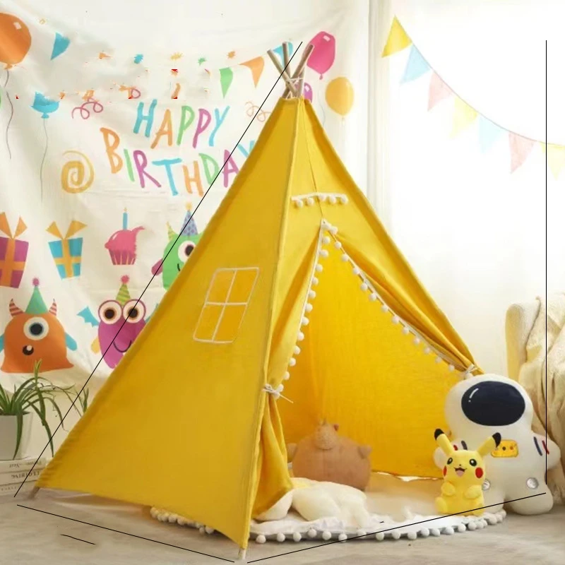 

ins children's photography photo props Indian small tent game house indoor castle princess room hand-painted tent