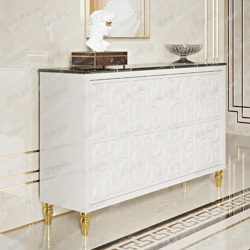 X-S Marble dining side light luxury entrance shoe cabinet entrance partition living room dining side storage decoration HG