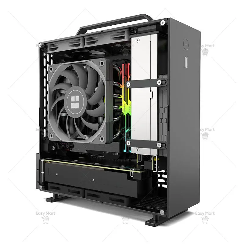 A24-V5 5L Mini ITX Case Small Form Factor Desktop Chassis with Dual Slot & 1U Single Output Power Supply