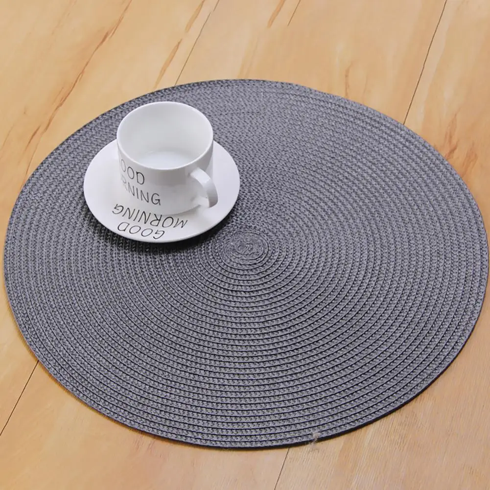 Decorative Placemat Round Heat Resistant Table Mat Handmade Anti-Scald Insulation Pads Coasters Kitchen Home Decor 97