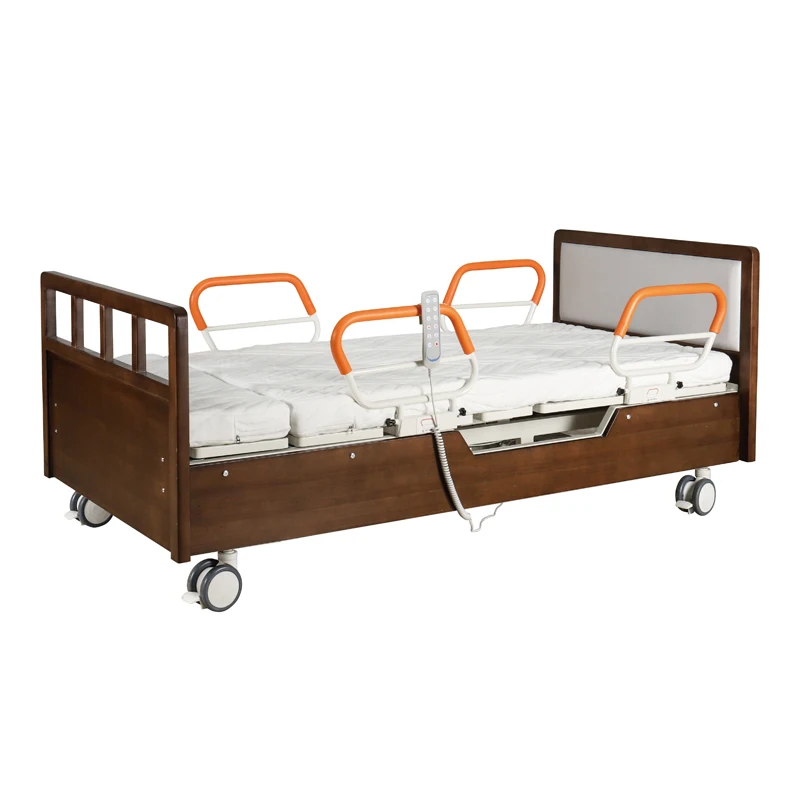 manufacturer custom woodiness top grade Back lifting Multifunctional elderly elderly electric rotating bed home care bed