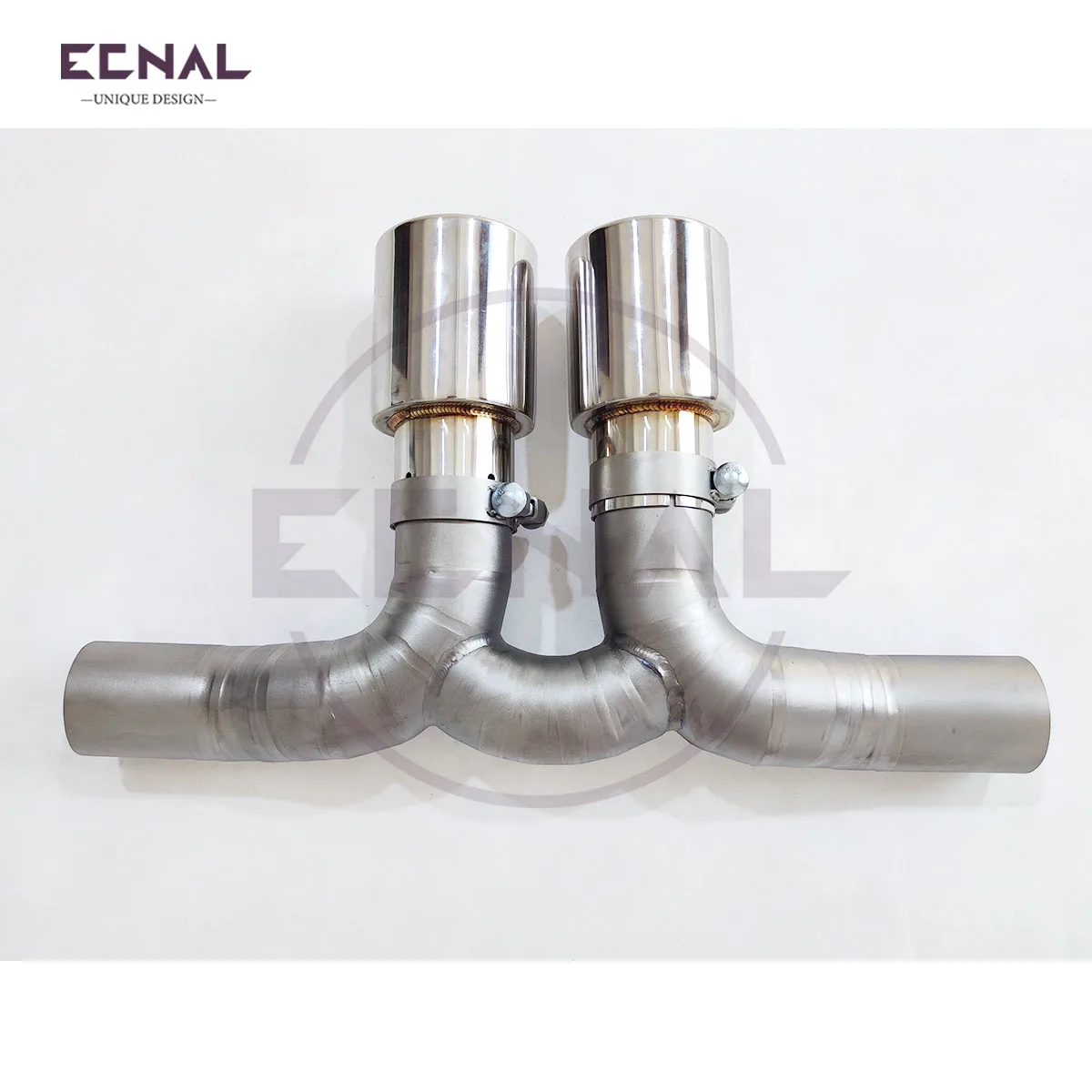 Ecnal Exhaust Straight-through Axle-back Pipe without Valve Titanium Alloy Sport Exhaust System for Porsche 992 to GT3