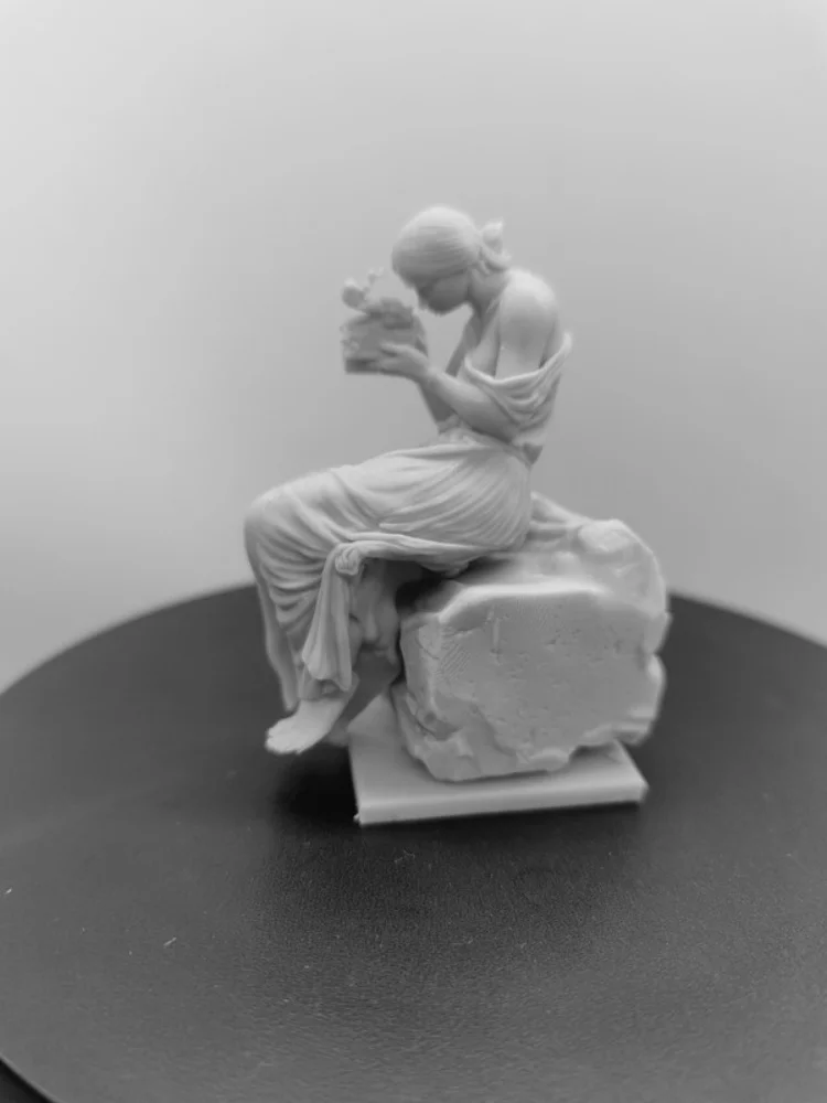 

Масштаб 1/24, женская фигурка из смолы, взгляд на волшебную коробку, комплект модели для сборки, в разобранном и неокрашенной 3D-статуи, игрушка