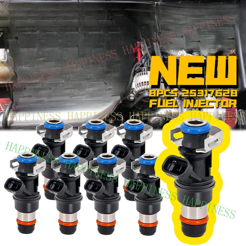 RM+     8 PCS Upgrade Fuel Injectors  99-07 For Chevy Silverado 4.8L/5.3L/6.0L 25317628》