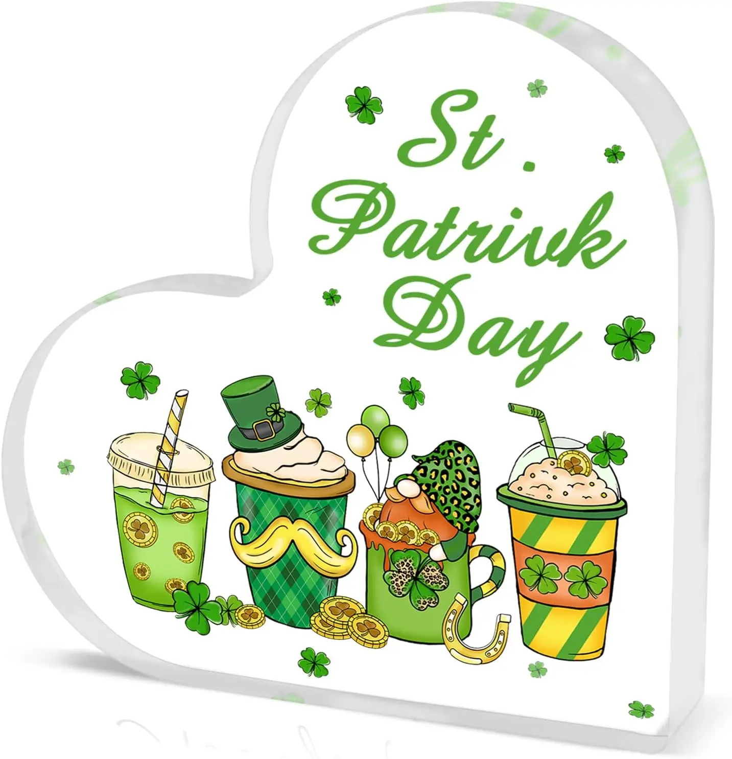 هدايا عيد القديس باتريك وديكور عيد القديس باتريك للطاولة، مكتب المكتب، الرف، غرفة المعيشة وغرفة النوم - عيد القديس باتريك السعيد