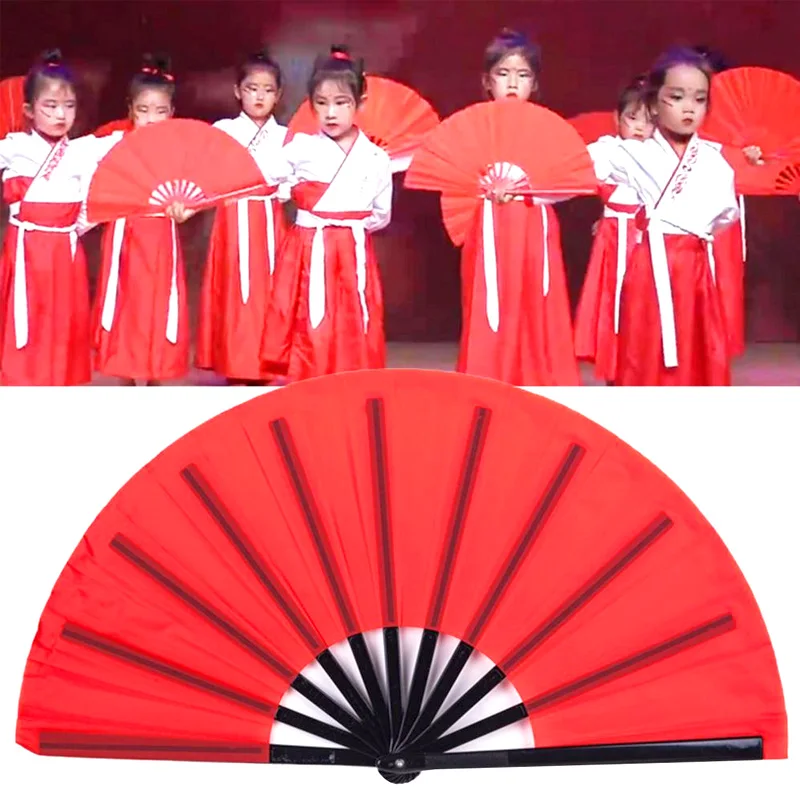 Chinese Style Blank Folding Fan Kung Fu Dance Handmade Fan Pure Color Taichi Plain Morning Exercise Diy Craft For Home Decor