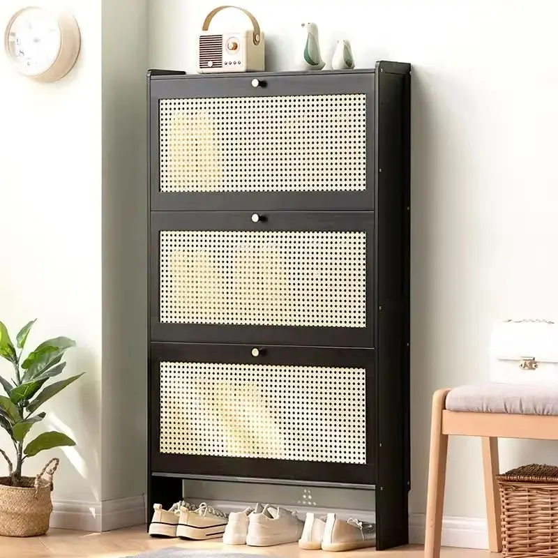 

Ultra-thin Tipping Bucket Shoe Cabinet Large-capacity Space-saving Storage Rack for Home Entry Porch