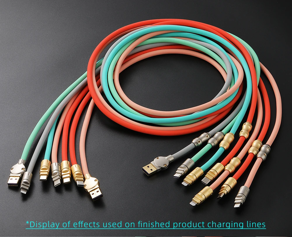 Индивидуальный кабель из жидкого силикона «сделай сам», 120 Вт/6 А, кабель для быстрой зарядки телефона, ремонт кабеля для передачи данных для iPhone Lightning TYPE-C USB, OD6 мм, 8-ядерный