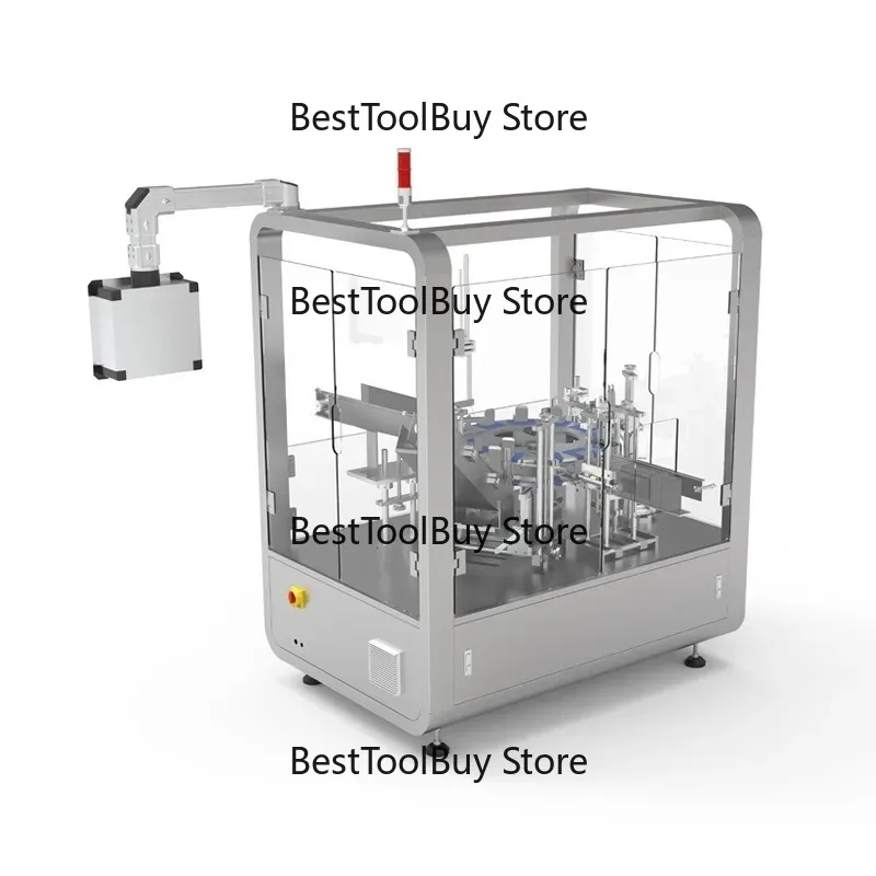 Fully automatic and high-efficiency vertical daily necessities cartoning machine, multi-functional box opening sealing