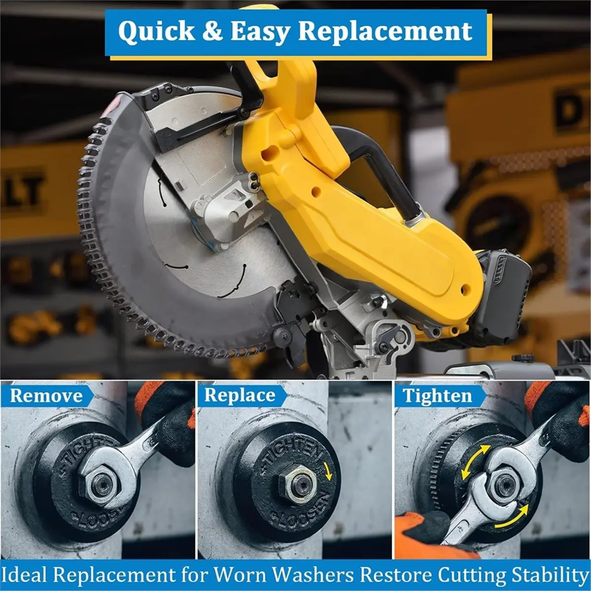2pcs 151962-01 Outer Clamp Washer for 151962-01 Miter Saw for Miter Saw Blade Clamp Washer DW718 Models