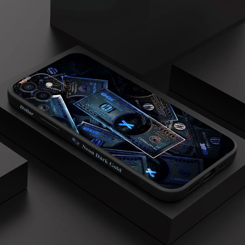 

Dark Realm Money Phone Case For iPhone 12 11 X XR XS 8 7 SE2 Plus Pro Max Mini Liquid Silicone Cover