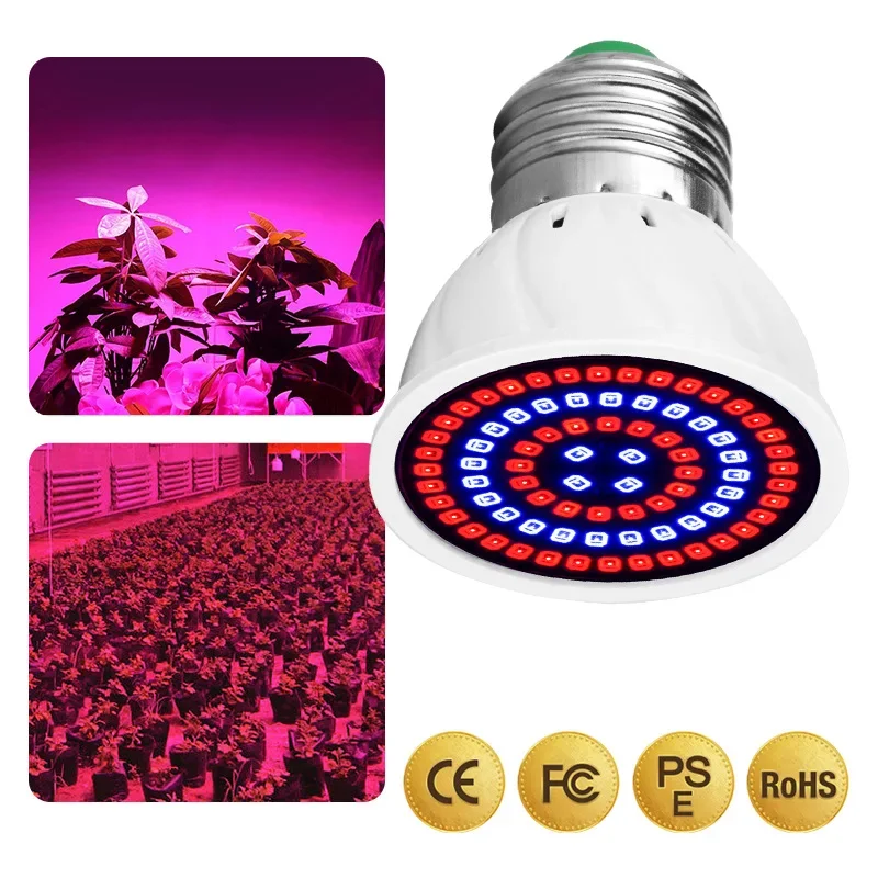 GU10 Phyto Lamps E27 Led Full Spectrum Grow Light MR16 Led Bulbs Seedling 48 60 80leds B22 Plant Growing Lamp For Greenhouse