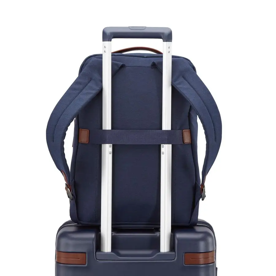 Virtuosa CarryOn Travel Backpack with Padded Laptop Sleeve, Navy