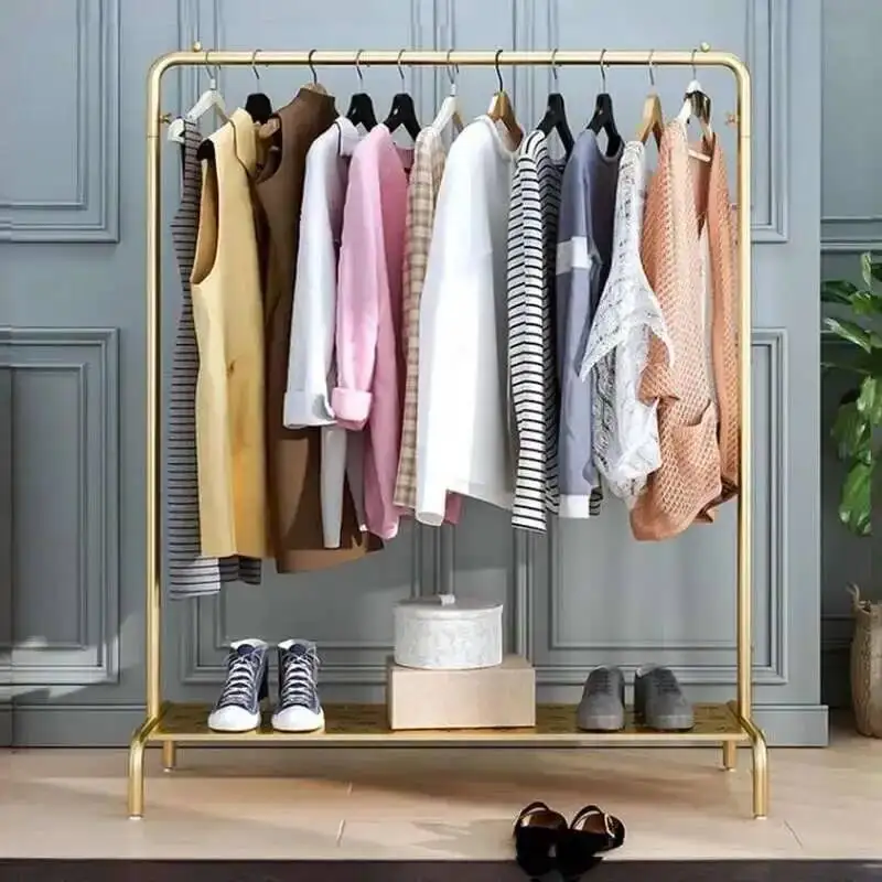 

Clothes Gold Metal Hanger Non Slip Modern Balcony Skirt Organizer Clothes Drying Rack Baby Rail Appendiabiti Home Accessories
