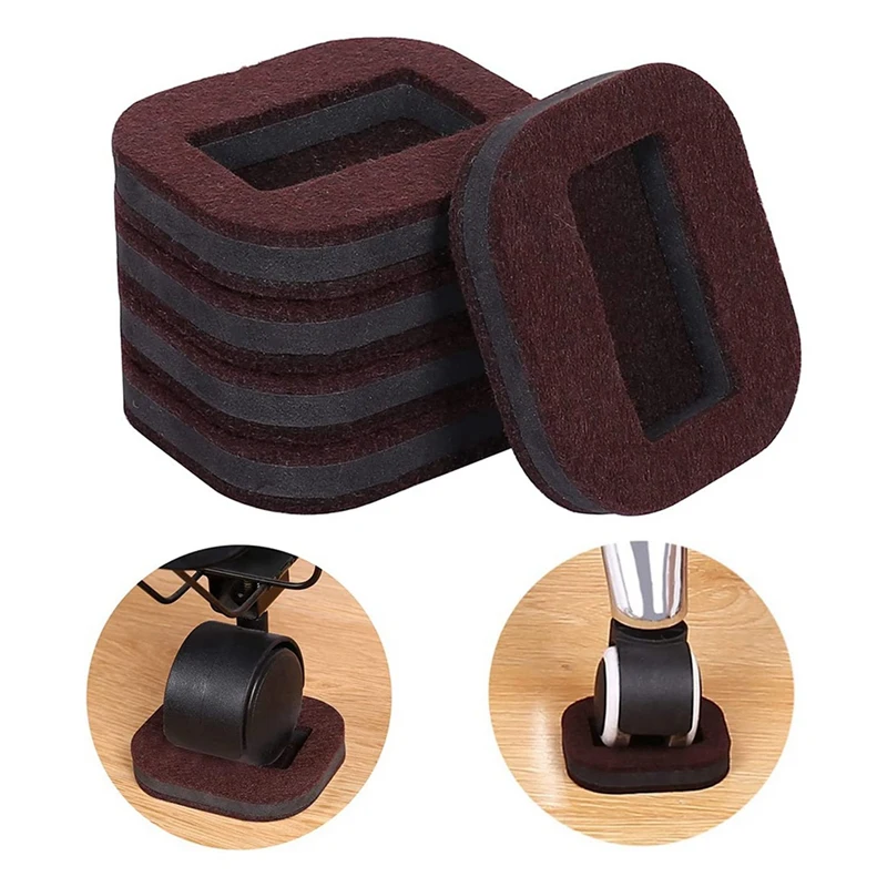 10 pezzi tappo per ruote per mobili tappo per letto tazza per rotelle adatto a tutti i tipi di mobili su ruote (marrone)