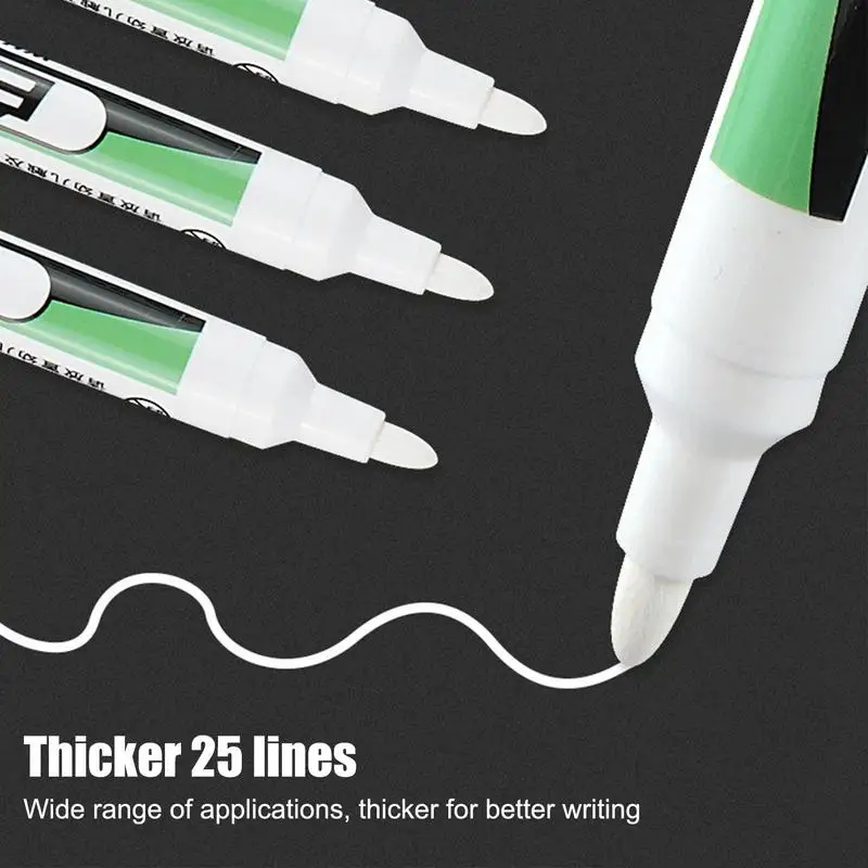 Quick-Drying White Paint Marker Permanent Paint Marker Pen Never Fade Marker Pen With Delicate Tip For Ceramic Wood Leather And
