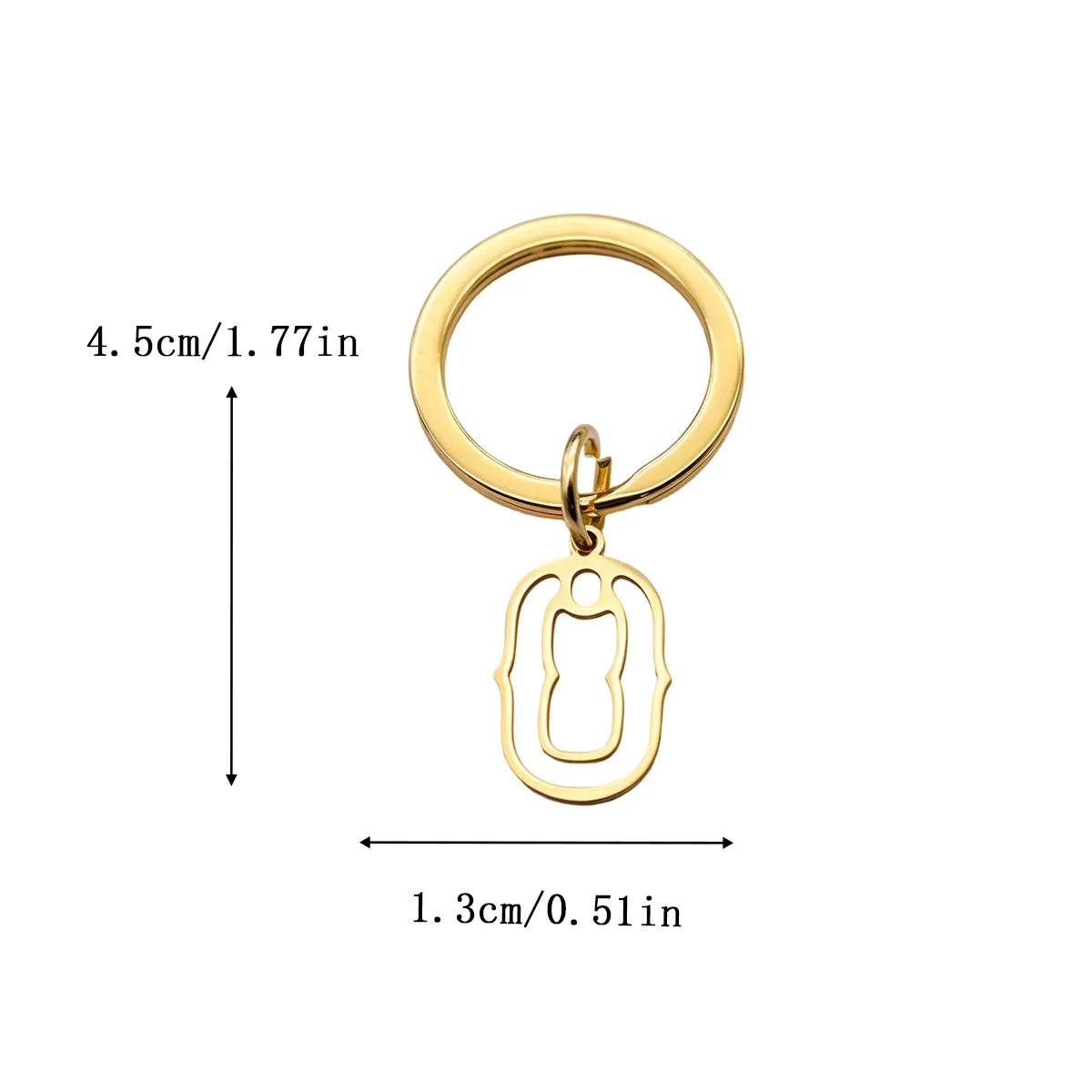 Minimalist Abstract Human Figure Keyring Stainless Steel Line Art Geometric Keychain Trendy Backpack Car Keys Jewelry Accessory