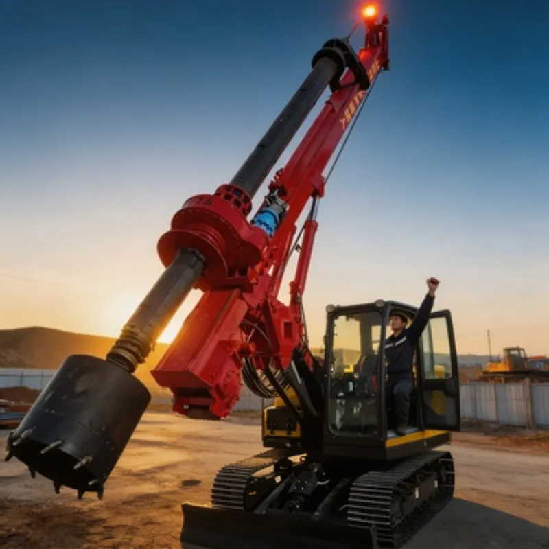 50kNm Torque YCR50 Small Rotary Drilling Rig Mini Drill Rig Boring Machine 20m Depth for Foundation Project Work