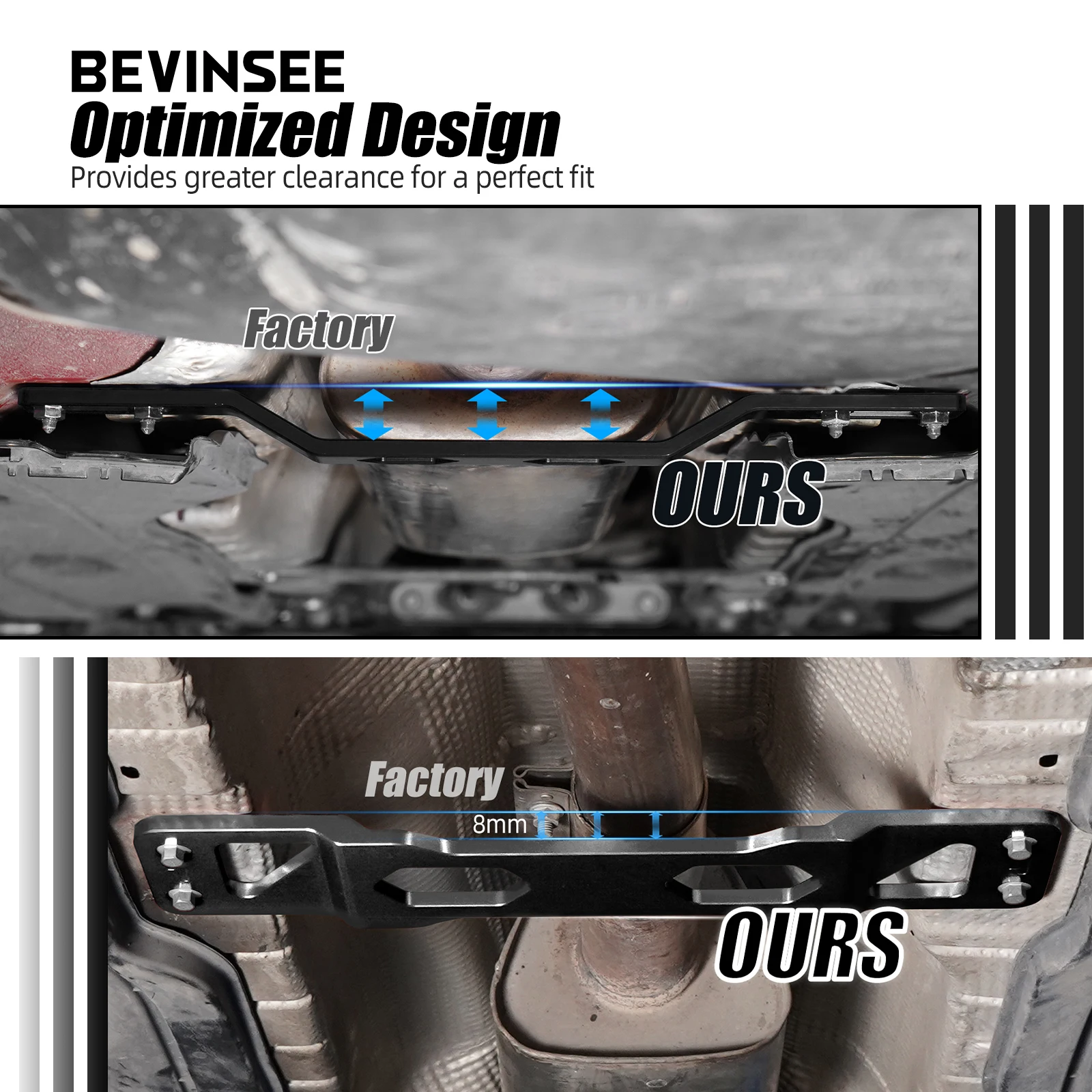 Centre&Rear Tunnel Brace for VW for Golf MK7 MK8,for Audi A3,for SEAT Leon 5F,for Skoda Octavia 5E,Replace 5Q0804421B, 5Q0802128