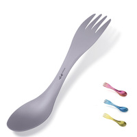 2in1 Titanium Spork Spoon Tableware Ultralight Cookware Portable for Outdoor Camping Picnic Accessories Hiking Travel Cookware