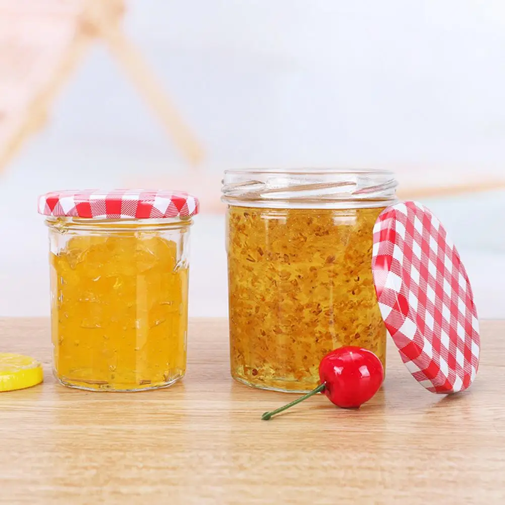 

Food Preparation Glass Jar Glass Storage Jar Set of 5 Glass Pickle Bottles with Lids Multifunctional Storage Jars for Strawberry