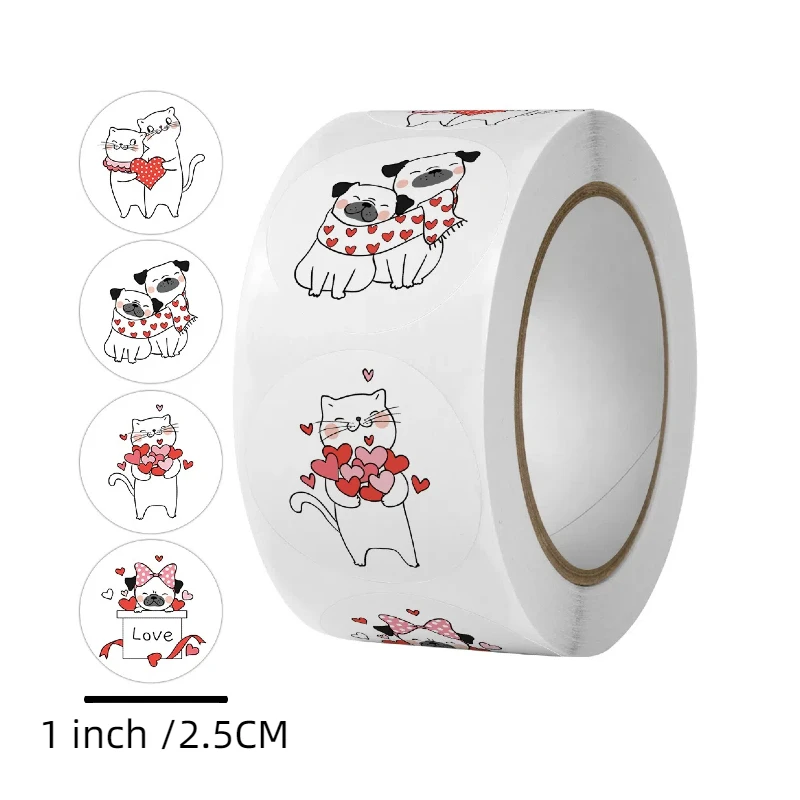 

2.5cm 500pcs Thank You Round Sticker Scrapbook Letter Handmade Stickers Seal Labels Stickers Wedding Gift Flower Decoration