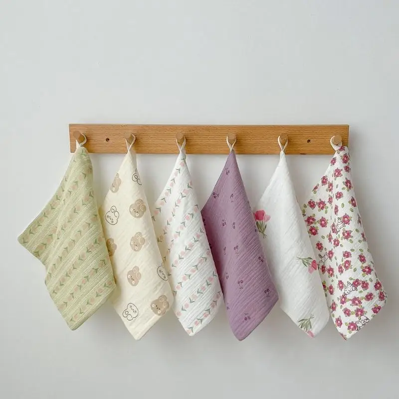 97BE 면 아기 손수건 세련된 수건 유아용 다용도 수건