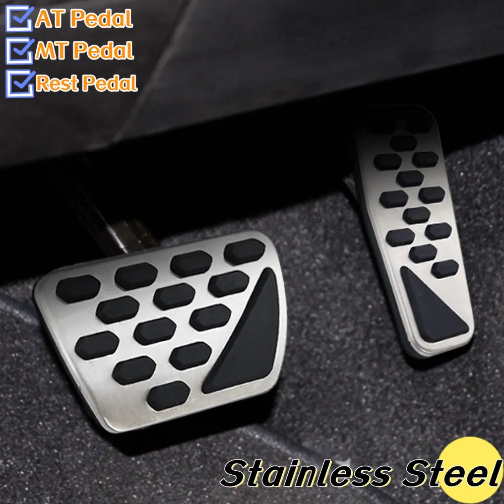 Stainless Steel Car Pedals for Jeep Wrangler JL 2018-2020 Accelerator Brake Pedal Cover Pads Parts Accessories