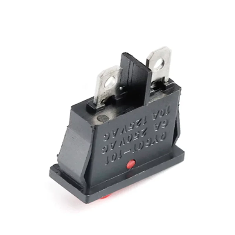 KCD1-110 rocker button switch, 2-pin self-reset, no lock point, power push button, 21*9.5mm flat thin shape
