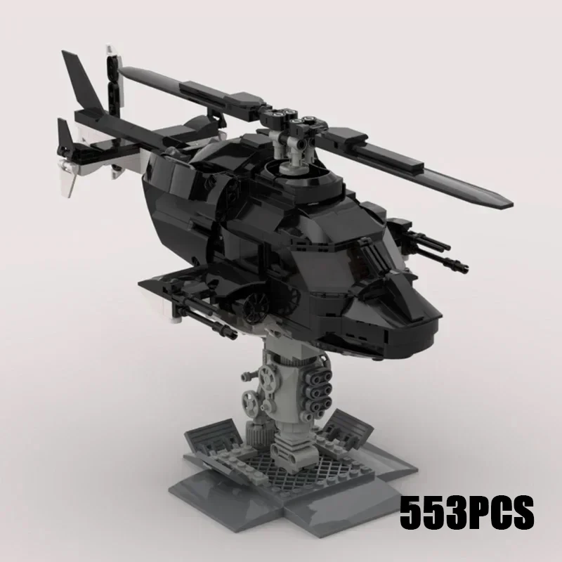 

Модель военного самолета Moc, строительные кирпичи, воздушный волк, технология, модульные блоки, подарки, рождественские игрушки, наборы «сделай сам», сборка