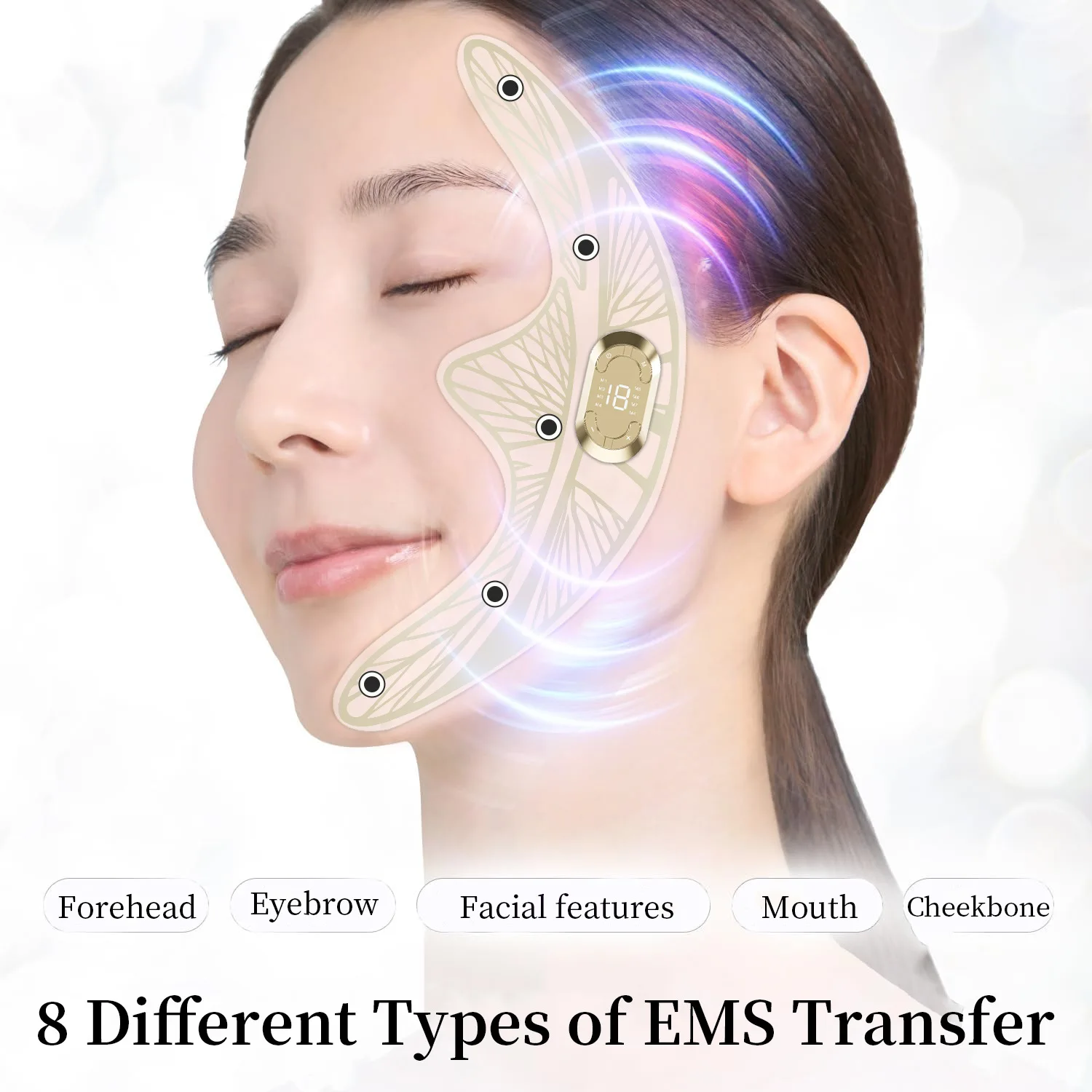 Professional Face Massager EMS Device with Microcurrent Technology for Anti-Aging Face Lifting Firming V Shape and Eye Care