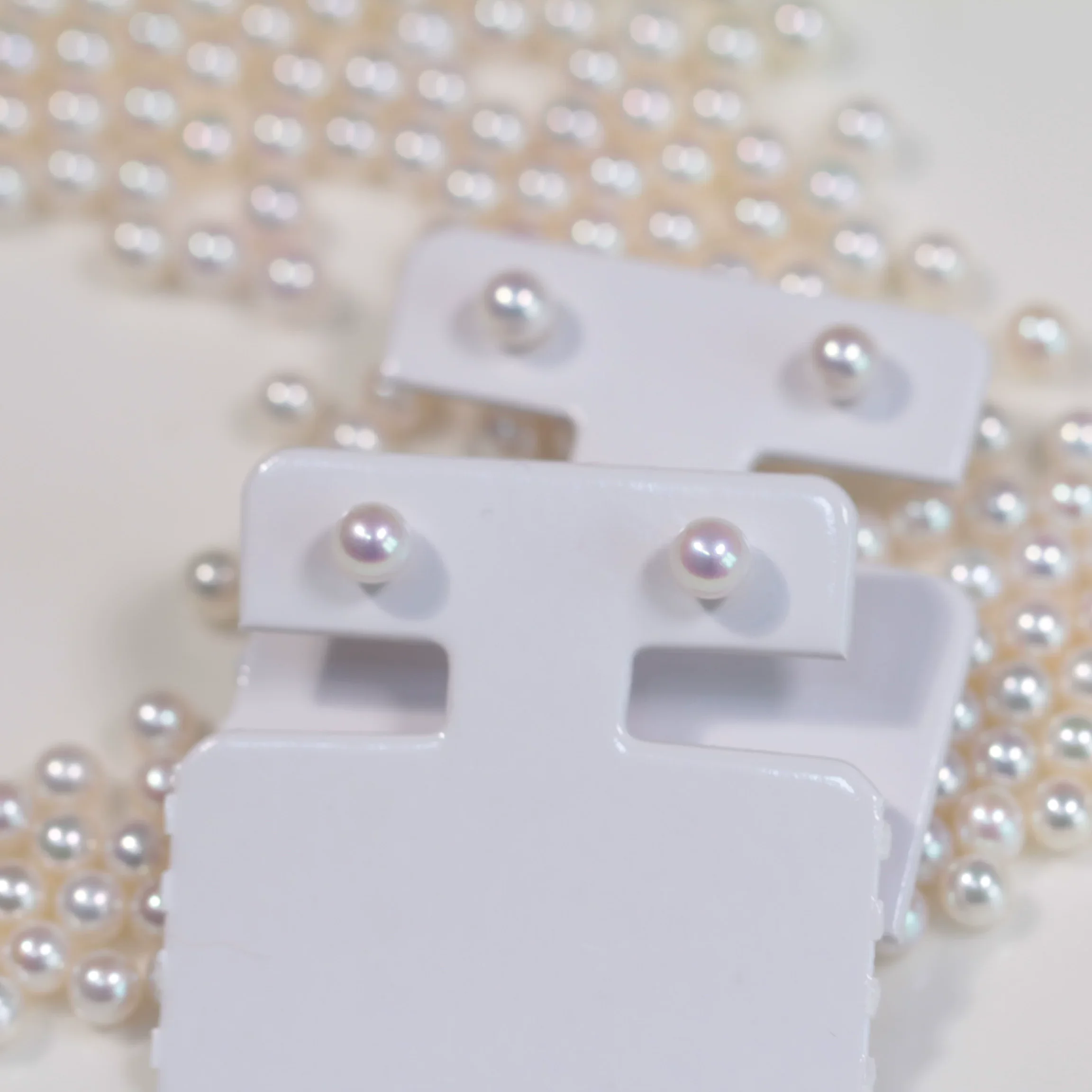 Limited time promotion/Little Elf AAAA4-5mm natural mini maintenance ear hole pearl earrings 925 sterling silver