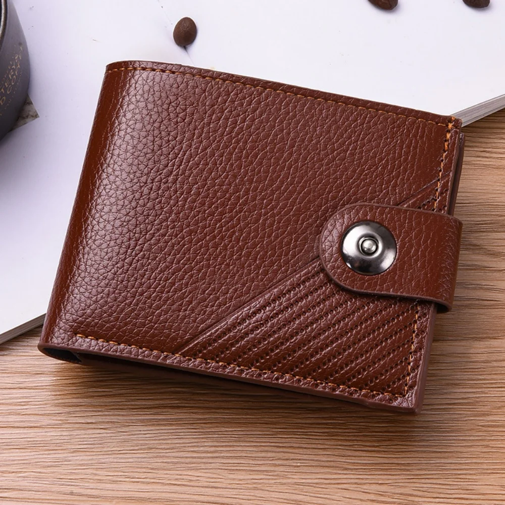 Credit Card Holder Compact Men'S Short Wallet Business Wallet Multi-Functional Pu Leather Wallet For Travel Pocket Gifts