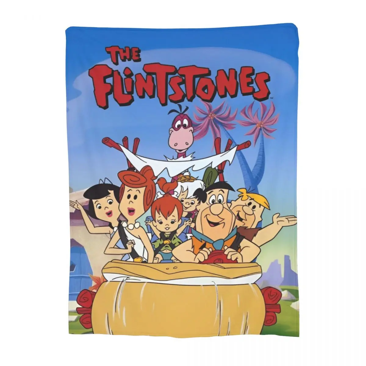 Cozy The Flintstone Cartoon Anime Dabba Blanket Merch Room Decorative Throw Blanket Super Warm Fleece for Office