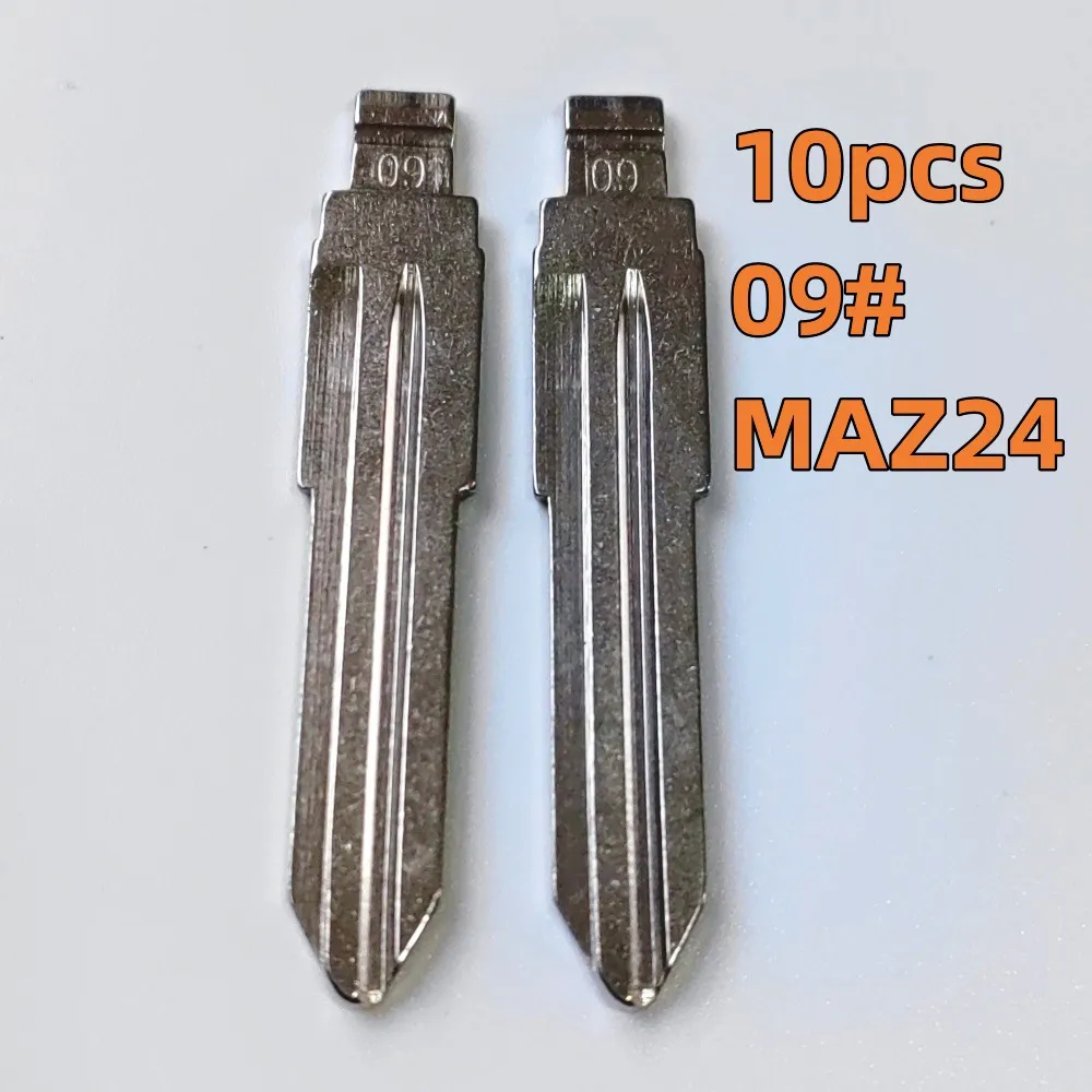 10PCS 09# KD Key Blade Lishi MAZ24 Car Key Blank for KD KEYDIY JMD VVDI Flip Remote for Maz Vizi 323. 626. 929